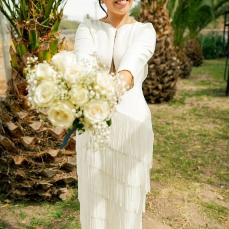 Vestido de novia de alta costura hecho a medida